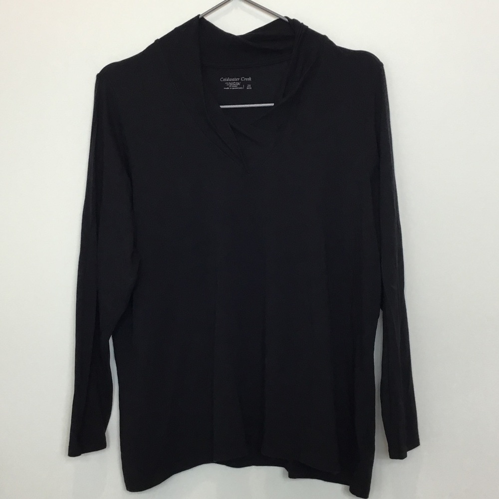 Coldwater Creek Black Long Sleeve top size 2X